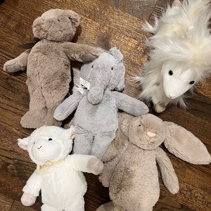 Set of pottery barn kids stuffed animals